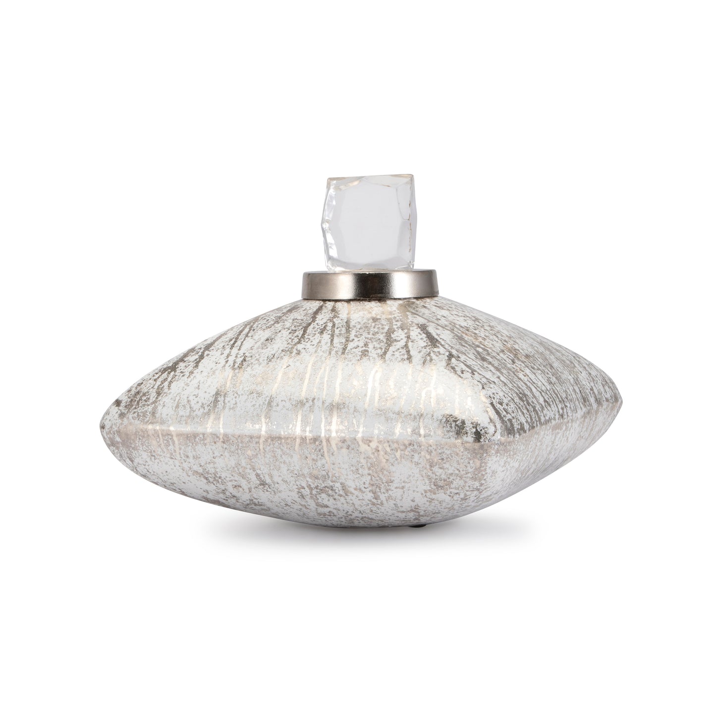 Decorative Glass Bottle with Aluminum & Acrylic Base