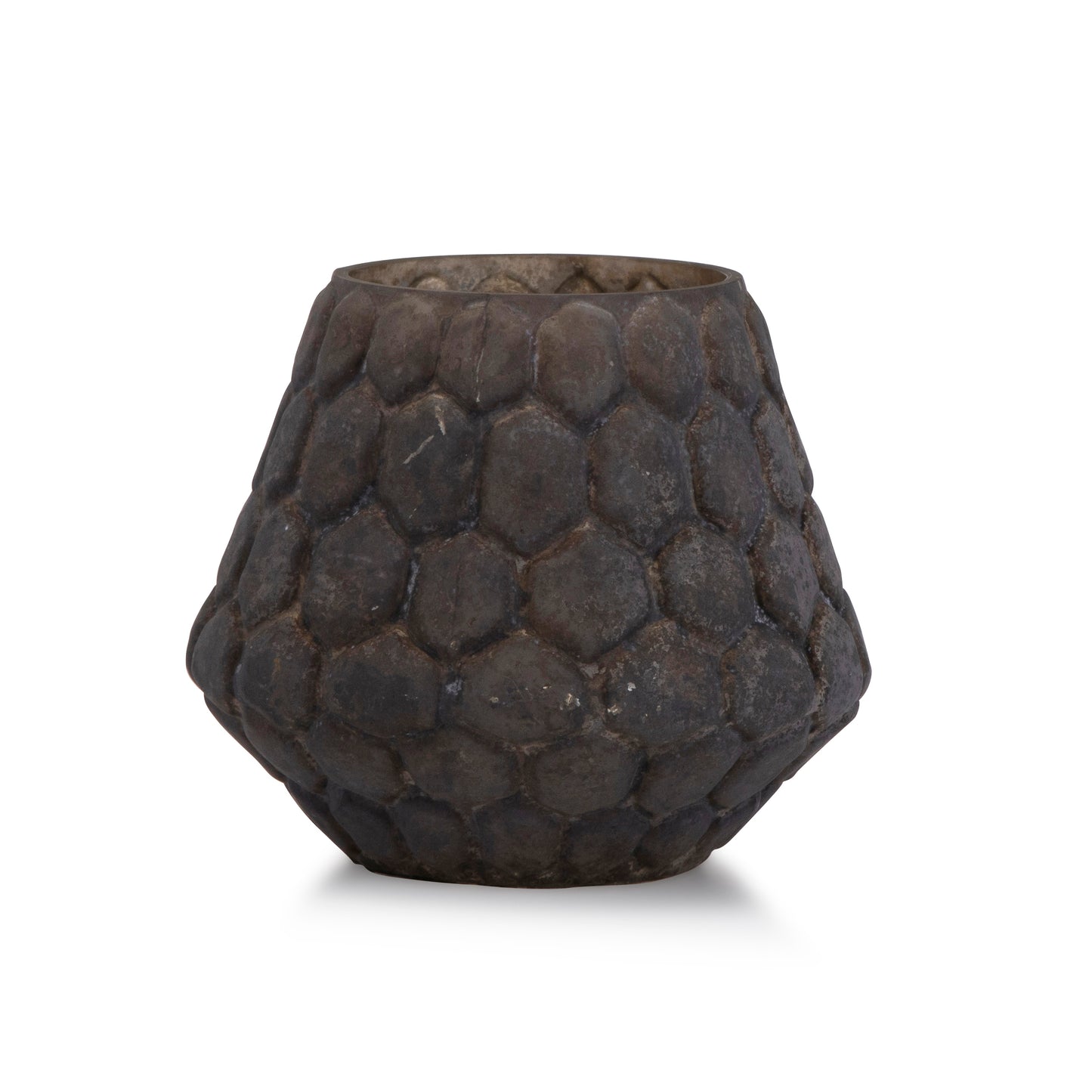 Black Oxidized Glass Tea Candle Holder