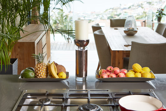 Aluminum & Acrylic Pillar Candle Holder