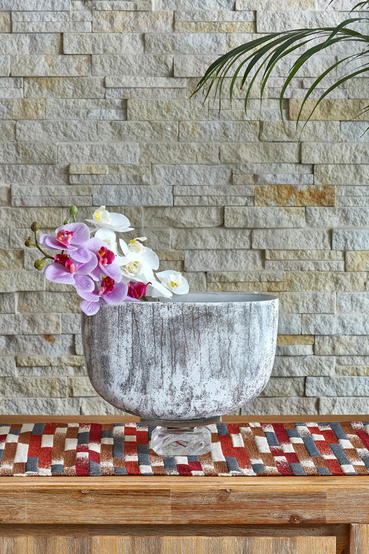 Decorative Glass Aluminum & Acrylic Vase