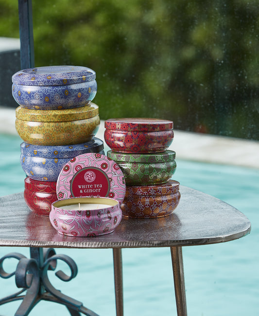 Printed Tin Candles -  Apple Fragrance 185gr