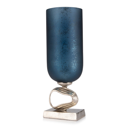Midnight Blue Sky Glass Vase