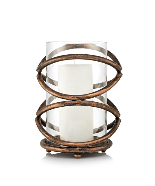 Metal & Glass Candle Holder