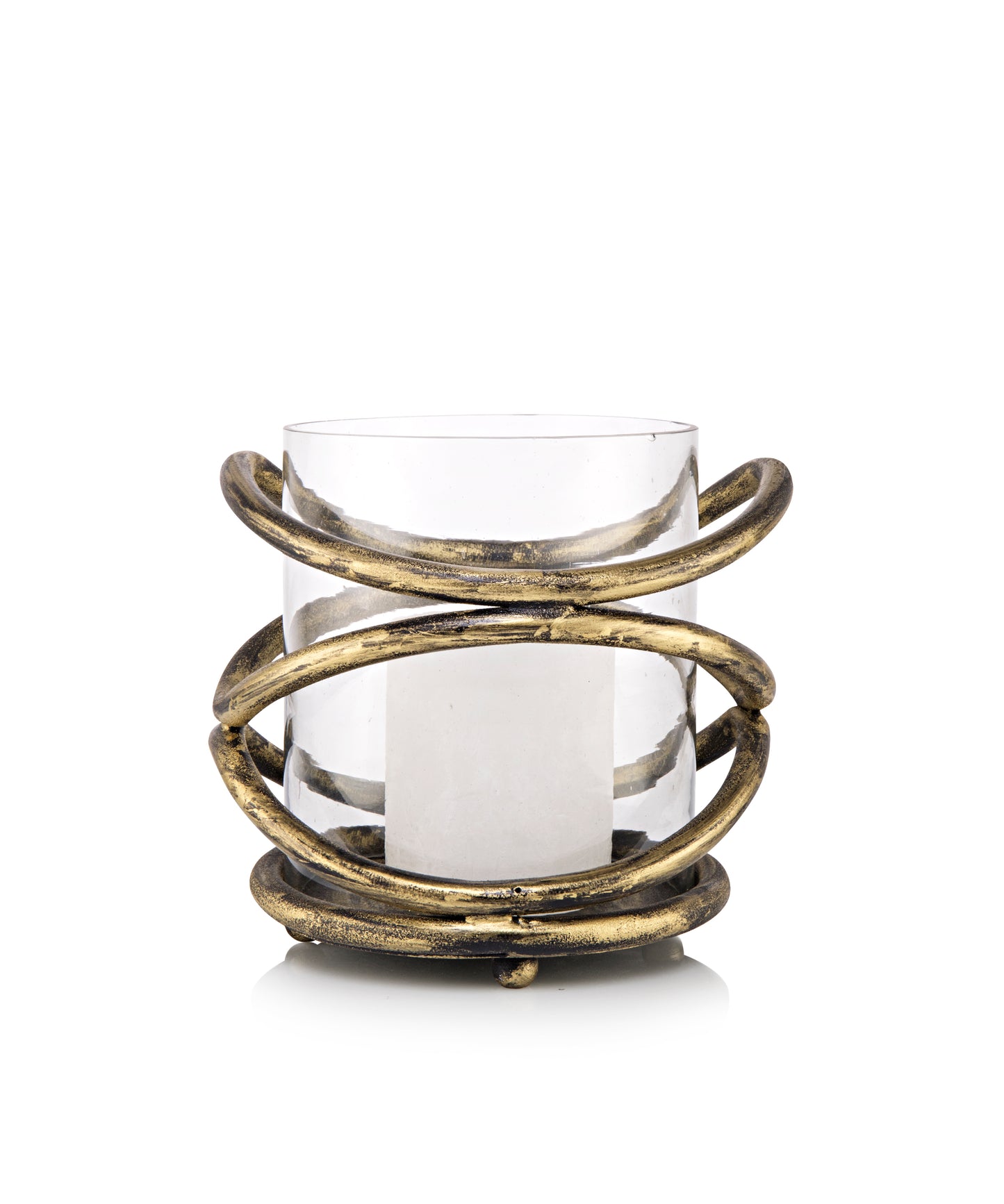 Metal & Glass Candle Holder