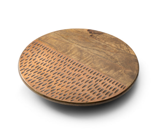 Lazy Suzan Brown with Copper finish